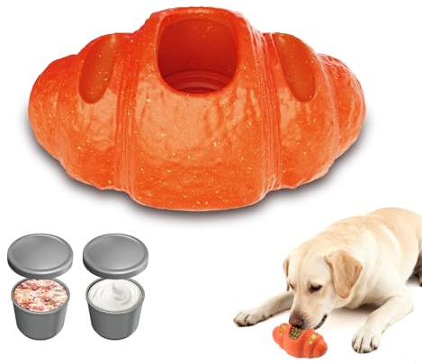 Tiiyee Frozen Enrichment Dog Toy, with Ice Tray Chew for Aggressive Chewers | Lick Slow Feeder, Freezer Treat Dispenser Boredom Buster Strong Nylon Mental Stimulation for Small Medium and Large Dogs