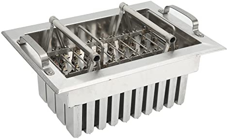 Hztyyier Molde para Helado de Acero Inoxidable, Moldes para Palitos de Hielo DIY con 40 Orificios para Palitos, para Helados y Golosinas Caseras