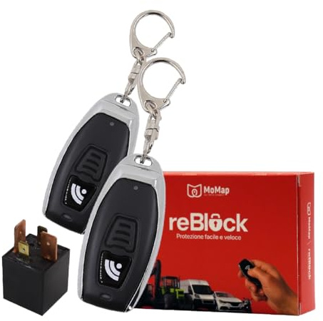 MoMap ReBlock Immobilizzatore Relè Wireless Veicoli Universale (Y80_VW) | Blocco Avviamento Motore Invisibile - Super Sicuro & Affidabile - Anti-Jamming | 2 Telecomandi Inclusi