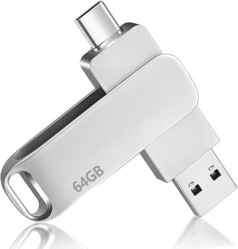 Pendrive 64 GB Memoria Flash USB 2.0 Type-C y USB Type-A Dual Drive