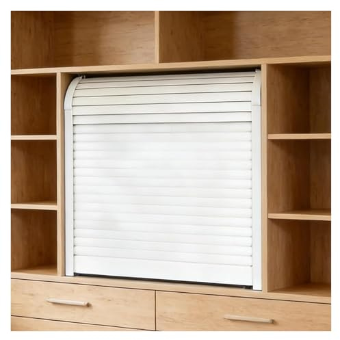 Kit de porte à lamelles, volet roulant, Kit de porte à tambour roulant escamotable, pistes coulissantes ABS imperméables, plusieurs tailles(44x30in/112x76cm)