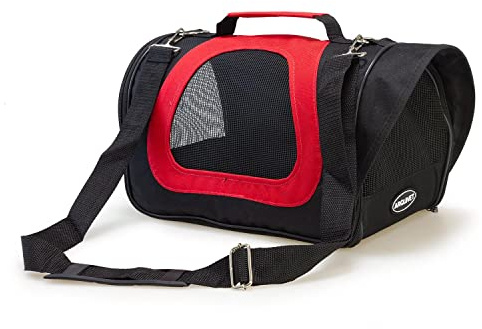 Arquivet Flugzeug-Reisetasche für Haustiere, Größe L 45 x 28 x 29 cm, Tasche für Hunde und Katzen in der Kabine, halbstarr mit Tragegriff, Zubehör für Haustiere