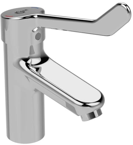 Ideal Standard Waschtischarmatur ceraplus 2,mit Klinikhebel, Ausld. 112mm, Chrom, BC098AA