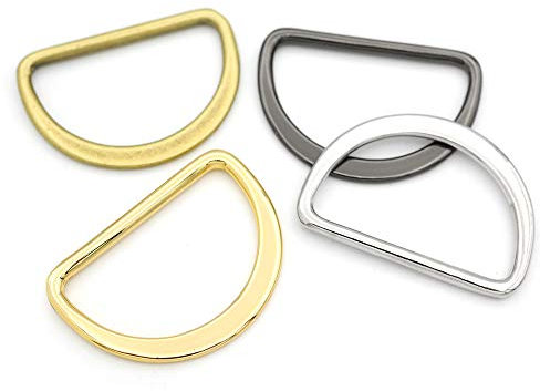 Craftmemore D-Ringe, geformt, solide, gegossene flache Metall-D-Ringe für Geldbörse, Gürtel, Landhöfe, Lederwaren, 10 Stück PTDM 31 mm (1-1/4) messing antik-optik