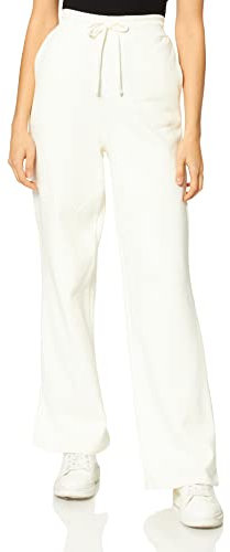 NA-KD Pantalones Rectos de Punto, Blanco Roto, S para Mujer