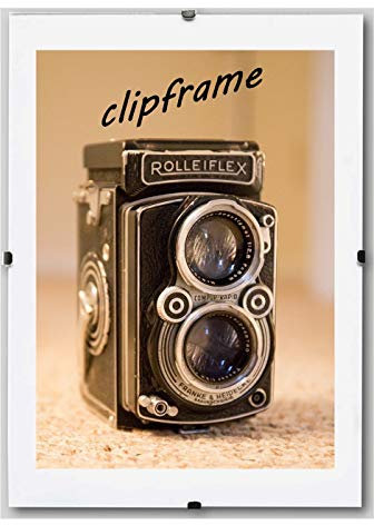 arte-tuo Rahmenloser Bildhalter clipframe 40x60 cm Cliprahmen mit 1 mm Antireflex Kunstglas