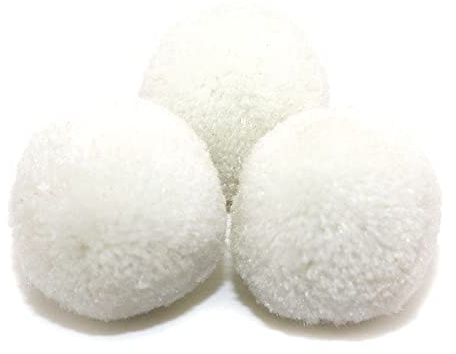 Duories Pompons zum Basteln,20 Stück 40mm Bunte Bommeln Bälle,Pom Poms für Kunsthandwerk,Pompons Bälle für Ostern,Weihnachten,Bunte Pompons für DIY Basteln Tischdekoration Geburtstagsdeko,Weiß