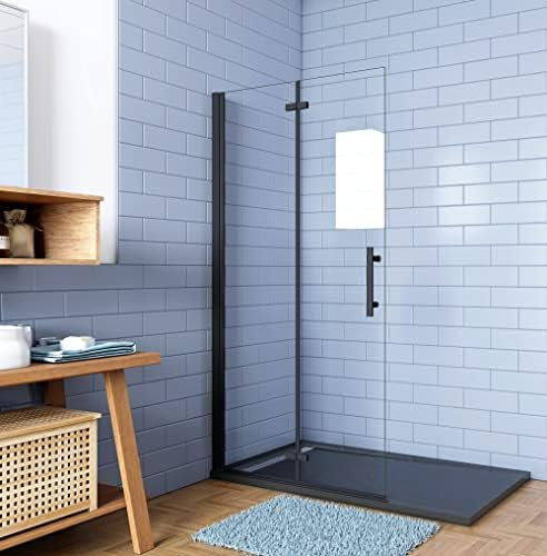 Aica Sanitär Walk-in Dusche Duschtür Nano ESG Glas Duschwand Duschabtrennung Dusche Faltbar Drehbar H195cm