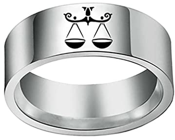 OAKKY Unisex Hip Hop Persönlichkeit 12 Konstellation Sternzeichen Biker Ring Edelstahl Horoskop Astrologie Geschenk