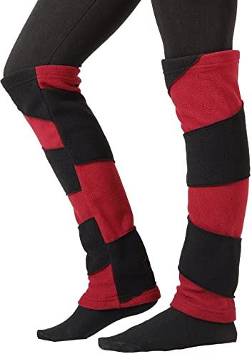 PUREWONDER Damen Stulpen Beinstulpen Fleece Beinwärmer Modell Nr. 27 Rot