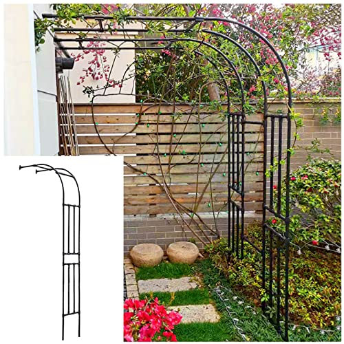 Metall Gartenlaube Rosenbogen, Halbseitiger Rosenrankhilfe Torbogen Für Kletterpflanze, 60 Cm, 90 Cm, 120 Cm, 150 Cm, 220 Cm, 240 Cm, Wetterfester Rankgitter Rankhilfe Rankbogen, Schwarz, Weiß ( Color