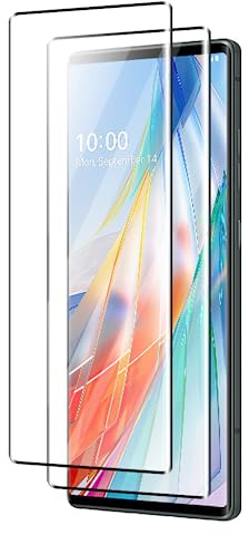 Tzstz Pack of 2 Screen Protectors for LG Wing 5G, 3D Full Screen Overlay, 9H Hardness, Anti-Scratch, LG Wing 5G Tempered Glass Screen Protector