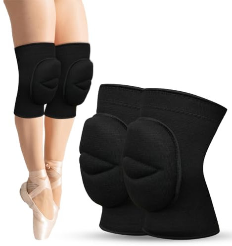 flintronic Ginocchiere di Protezione, 1 Paio Ginocchiere Morbide, Ginocchiere Antiscivolo con Spessa Spugna, Elastico Ginocchiere Unisex, Protezione del Ginocchio Sport per Danza, Pallavolo, Calcio