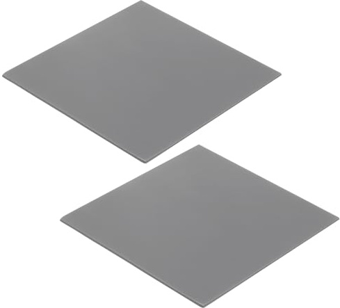 QUARKZMAN 2 Pcs Coussin Thermique 4.0W/m.K Coussins affaiblissement Gris | Silicone Isolé, Résistant à Chaleur, et aux Hautes Températures, 120x120x2mm pour Radiateur d'Ordinateur Portable