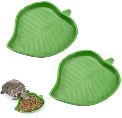 UEAVOID 2 Stück Reptilien Wasserschale, Futternapf Reptilien, Reptilienschale Lebensmittel, Landschildkröten Zubehör, für Gecko, Schildkröte, Schlangex