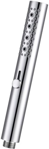 Hardivalue 3-Funktions-Handbrause aus Ganzmetall | Massagefunktion, einhändiger Druckschalter, abnehmbarer Durchflussbegrenzer, Anti-Kalk-Silikondüsen, Chrom