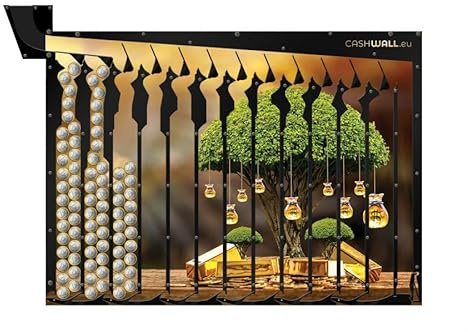 Cashwall Jackpot-Effekt Spardose | Jahres-Wandspardose | 730€ Sparchallenge | spardose nicht zum öffnen, zum aufhängen, 2 Euro geld sparen challenge, groß xxl spardose für erwachsene & kinder, sparbox