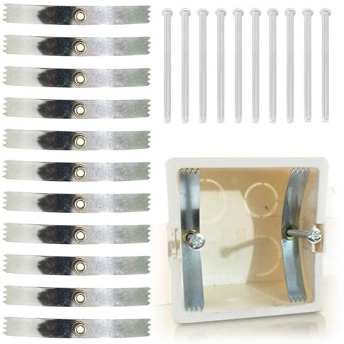 10PCS Back Box Repair Clip, Switch Cassette Repair, Wall Socket Repair Tool, Switch Socket Screw Hooks, Universal 86 Type Switch Box Repair Tool, Wall Outlet Switch Accessories