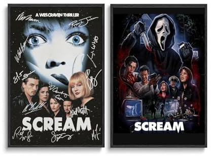 2 poster artistici su tela, motivo urlo, decorazione artistica da parete per stanza, poster decorativi da 30 x 45 cm, stile