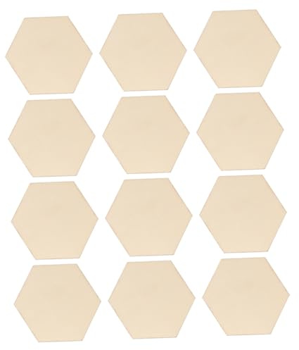 Garneck 25 Stück Sechseck Holzscheiben 9.00 X 7.80 X 0.30 Cm Namensschild Aus Holz Holzanhänger Zum Basteln Diy Namensschild Für Hochzeit Party Tischkarten Und Dekoration