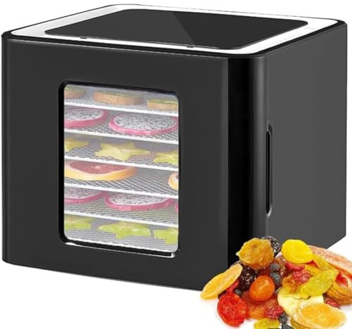 GXGSDM Secador pequeño de Frutas y Verduras, deshidratador de Alimentos de 6 bandejas, for Uso doméstico, eléctrico de 450 W, for Carnes, champiñones, Frutas y Verduras.(Black)