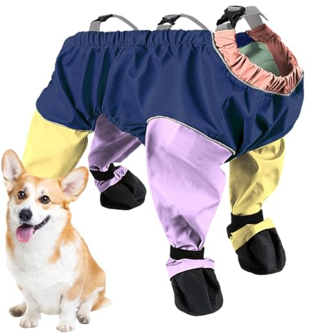 Hundehosen mit Hosenträgern,Wasserdichte Hundestiefel mit Hosenträgern | Anti-Rutsch-Schuhe für Hunde im Freien | Wasserdichte Hundestiefel mit Hosenträgern Hundestiefel für den Winter Hundestiefel fü