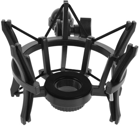 MOTHNUR Shock Mount Mic Holder Adjustable Anti-Vibration Microphone Bracket for Live Streaming Recording Podcasting Studio 6.30X4.72X3.15In