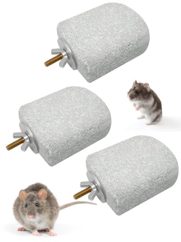 Niwaes Lava Ledges for Rats 3 Pack Hamster Climbing Ledge Platform Pumice Ledge Shelf Pet Chewing Grinding Toys Small Animals Cage Accessories for Mouse Guinea Pig Gerbil Gray