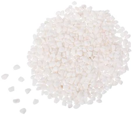 SUPVOX Natural White Decorative Stones Aquarium Rocks for Fish Tank and Potted Plants Eco-balancing Gravel for Terrarium Easy-clean Substrate Supporting Healthy Aquatic Environment
