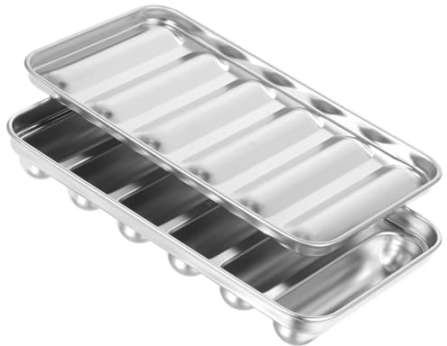 VALICLUD Molde de Acero Inoxidable para Salchichas Caja para Hornear Jamón Molde para Hacer Hot Dogs para Hornear Salchichas Infantiles Casa Color