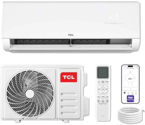 TCL VoxIn Split Klimaanlage 18000 BTU 5,2 kW Set inkl 5m Leitungen Kühlen Heizen Entfeuchten Ventilieren Hands Free AI Voice Control Inverter Wärmepumpe A+++ WLAN App Steuerung