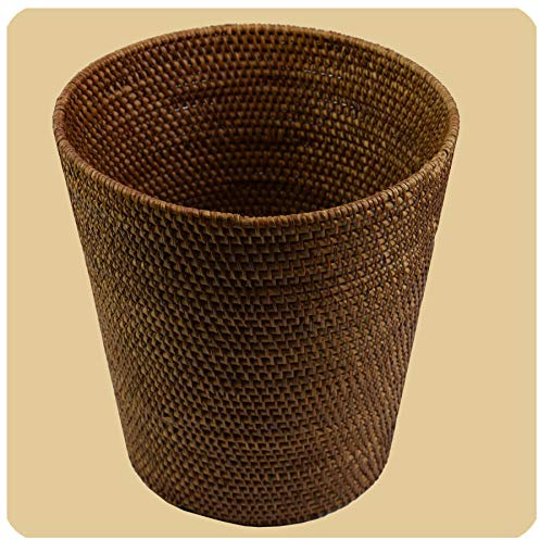 Rattan Papierkorb Burma, Flechtkorb Basket Korb Deko Unikat Handarbeit Natur rund