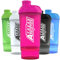 Protein Shaker Bottle with Storage 500ml - Shaker for Protein Shakes (Pink Transparent)