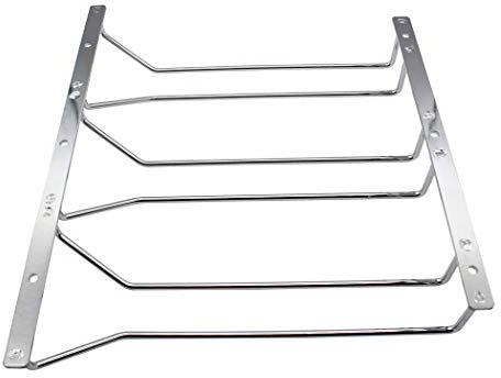 Abcsea 27 cm porta bicchiere di vino, portabottiglie in acciaio inox, portabicchieri vino sotto armadietto, supporti per bicchieri 1 pezzo (3 File)