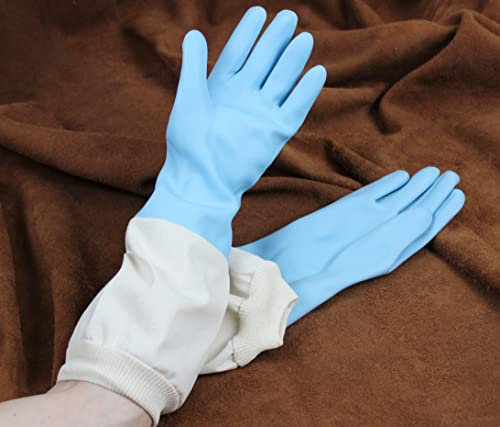 Förster-Fellnest IMKERSCHUTZ | Imkerhandschuhe | Latex mit Stoffstulpe | speziell für Imker | säureresistente Latexhandschuhe, Gummihandschuhe