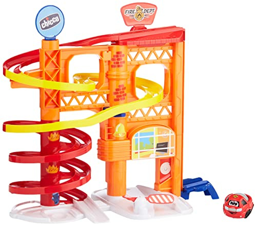 Chicco TURBO Ball - Feuerwehrstation Parkhaus mit Spielzeugauto, ab 1 Jahr