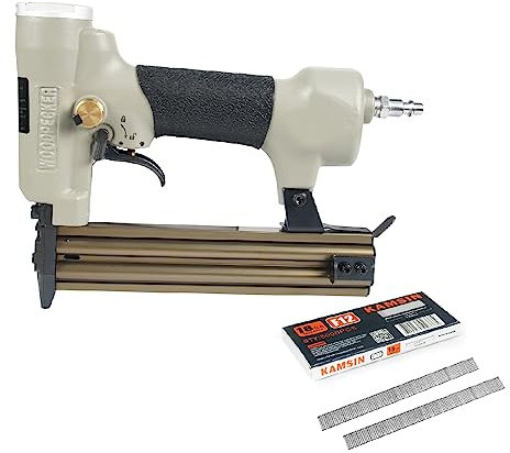 F30S Air Brad Nailer Kit, Auto Continuous Firing, Comes with a Box of Brad Nails in 12mm Length, Air Finish Nailer for Laborious Woodworking