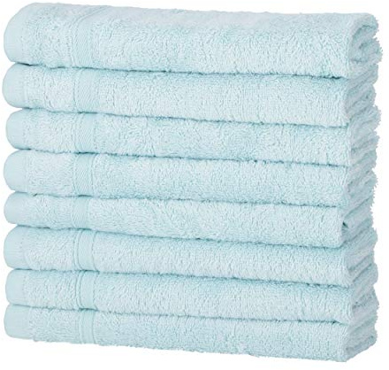 8er Gästetücher Aqua | 50% Bambus & 50% Baumwolle | ÖKO-TEX Standard Zertifiziert | Nachhaltige Premium Qualität 450 g/m²