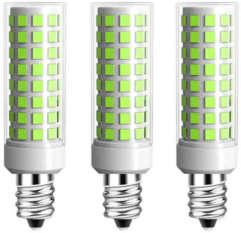 LUHMQ 3-Pack E11 LED Bulbs e11 Mini Candle Holder Base e11 Chandeliers Ceiling Fan Light JD E11 Bulb 7W(70W Halogen Bulb Equivalent) 700LM AC120V for Cabinet Lighting,Sconce&More(Daylight White 6000K)