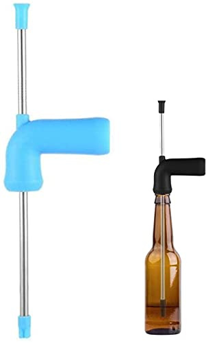 Youning Bier Schnorchel Bier Bong Trichter Bierspender Bier Spender Trinkschnorchel Trinken Werkzeuge für Bar Entertainment Party Festivals (Stil 1- Blau)