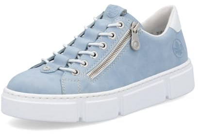 Rieker Damen Low-Top Sneaker N5952, Frauen Halbschuhe,Turnschuhe,Laufschuhe,straßenschuhe,Strassenschuhe,Sportschuhe,blau (10),38 EU / 5 UK