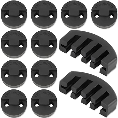 Gummi-Dämpfer für Violine und kleine Bratsche, rund, Tourte-Stil, 2 Stück, Krallen-Stil, 4/4-Violinen-Übungsdämpfer, Ultra-Übungs-Schalldämpfer, 10 Stück