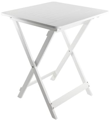 7H SEVEN HOUSE Klapptisch aus Bambus, weiß lackiert, 60 x 60 x 75 cm, 7 Haus