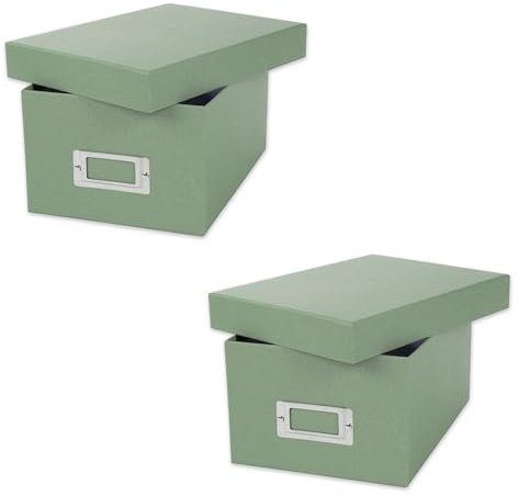 2x Goldbuch Fotobox Bella Vista bis 1400 Fotos 10x15 Foto Aufbewahrungsbox (artischoke)