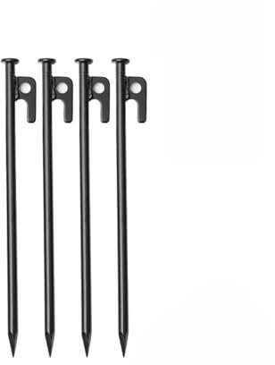 Vordach Nagel 4PCS 20/25/30/40cm Zelt Heringe Nägel Camping Zubehör Wohnmobil Wandern Outdoor Aluminium Strand schwarz Lange Baldachin Boden Nagel Zeltheringe (Color : Normal 30cmx4)