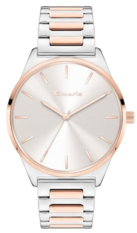 Tamaris Damen Analog Quarz Uhr mit Edelstahl Armband TT-0159-MQ