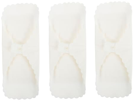 UTHCLO 3piezas Compresas Algodón Reutilizables Algodón Menstrual Lavables Con Botón Para Mujer Blanca Absorción Transpirable y Antifugas Para Periodos Cómodos