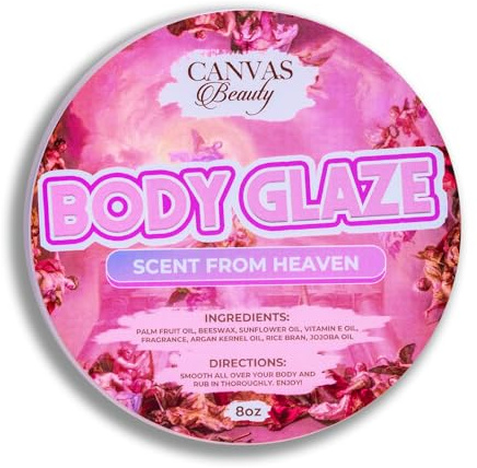 Canvas Beauty Body Glaze, Scent From Heaven – Sweet Cherries & Star Anise, Moisturizing Non-Greasy Body Butter for Women With Beeswax, Jojoba Oil, and Rice Bran for Soft and Glowy Skin