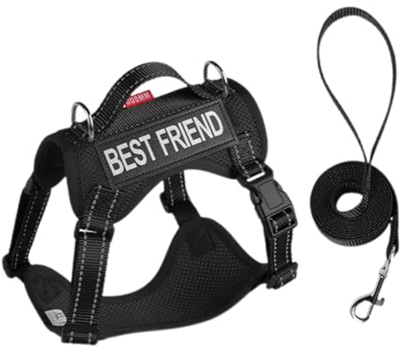 Hundegeschirr - Katzengeschirr | Hundegeschirr | Hundegeschirr | Auspuff Proof Soft Adjustable Vest Harnesses | Anti-Escape Reflective Strip Training Halsband Soft Pet Supplies for Large Medium Travel