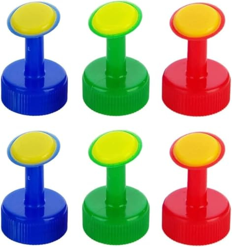 Lot de 6 abreuvoirs en plastique pour plantes - Arroseur de plantes - Pour bouteilles de 30 mm - Arrosage de jardin (couleur aléatoire)